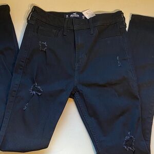 Hollister Black Distressed Pants